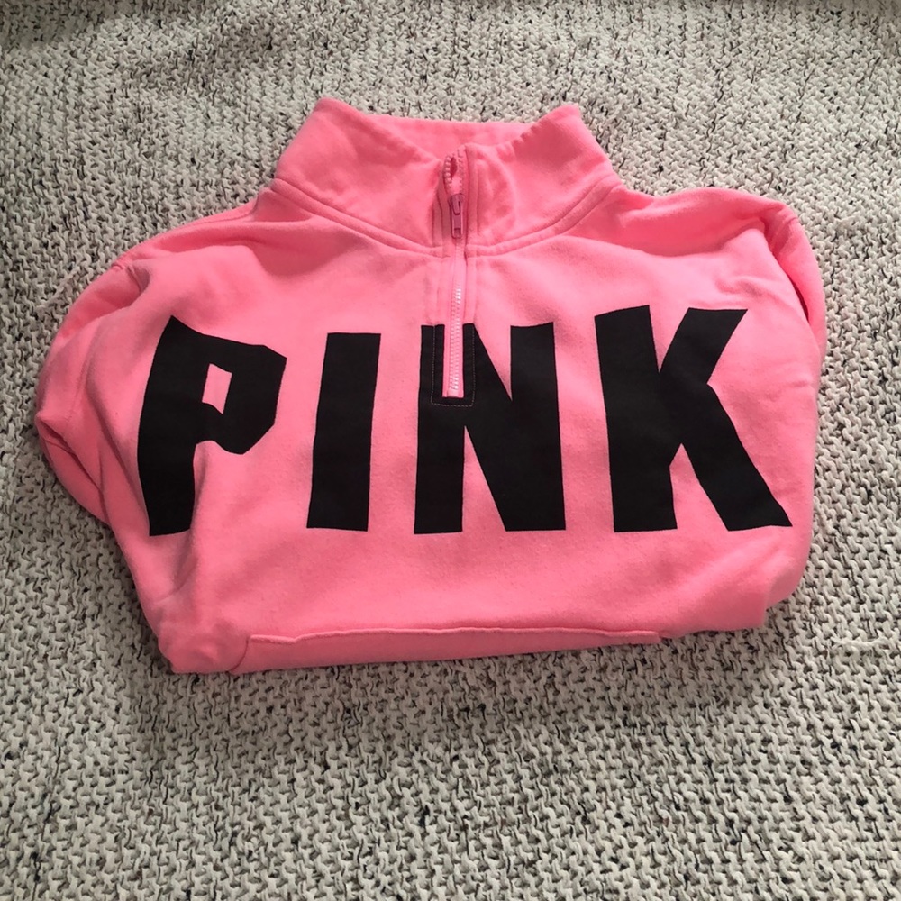 PINK zipper crew neck 💗